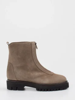 Truman's – Stiefeletten aus Veloursleder in Taupe