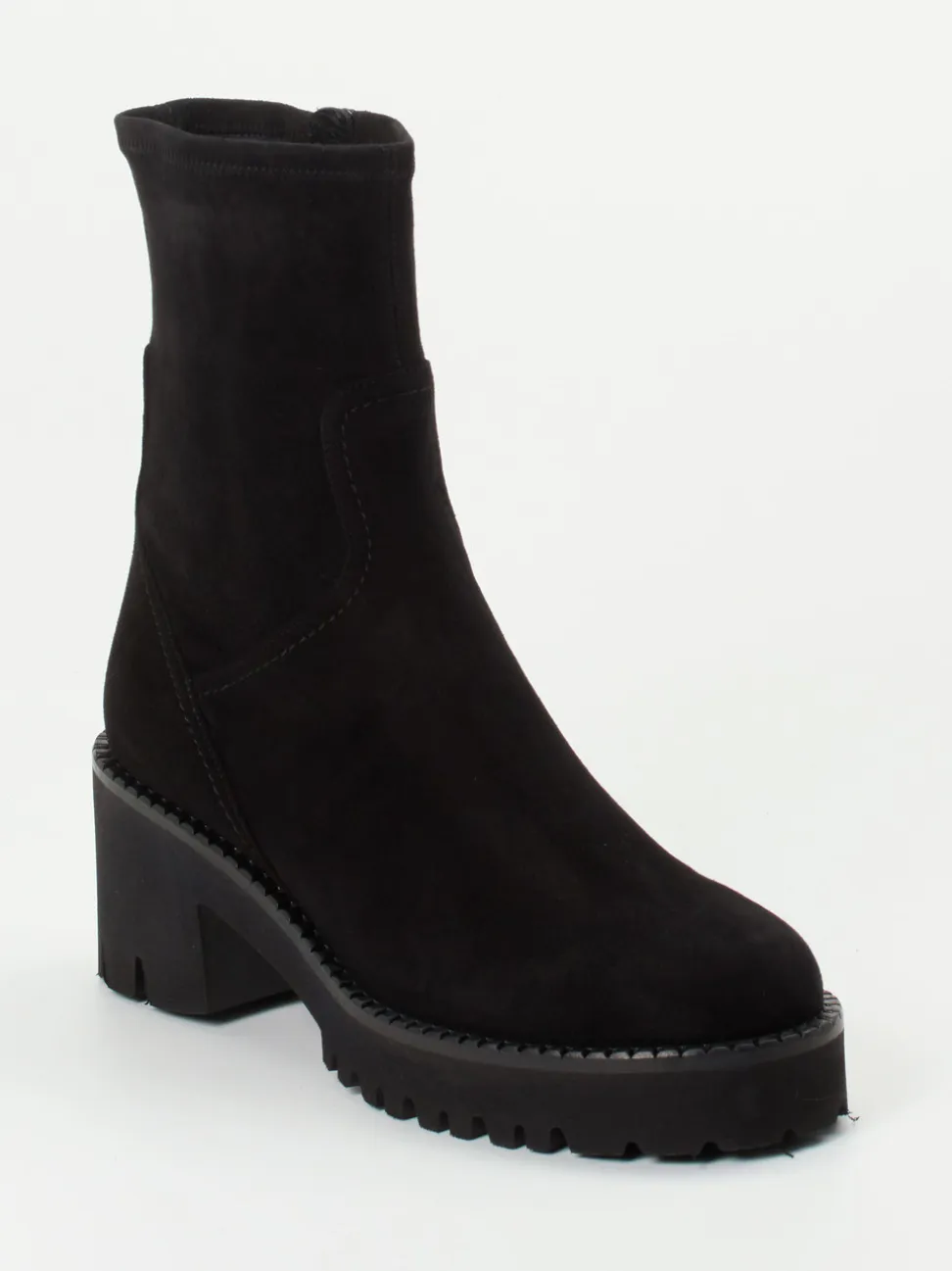 Truman's – Stiefeletten aus Veloursleder schwarz