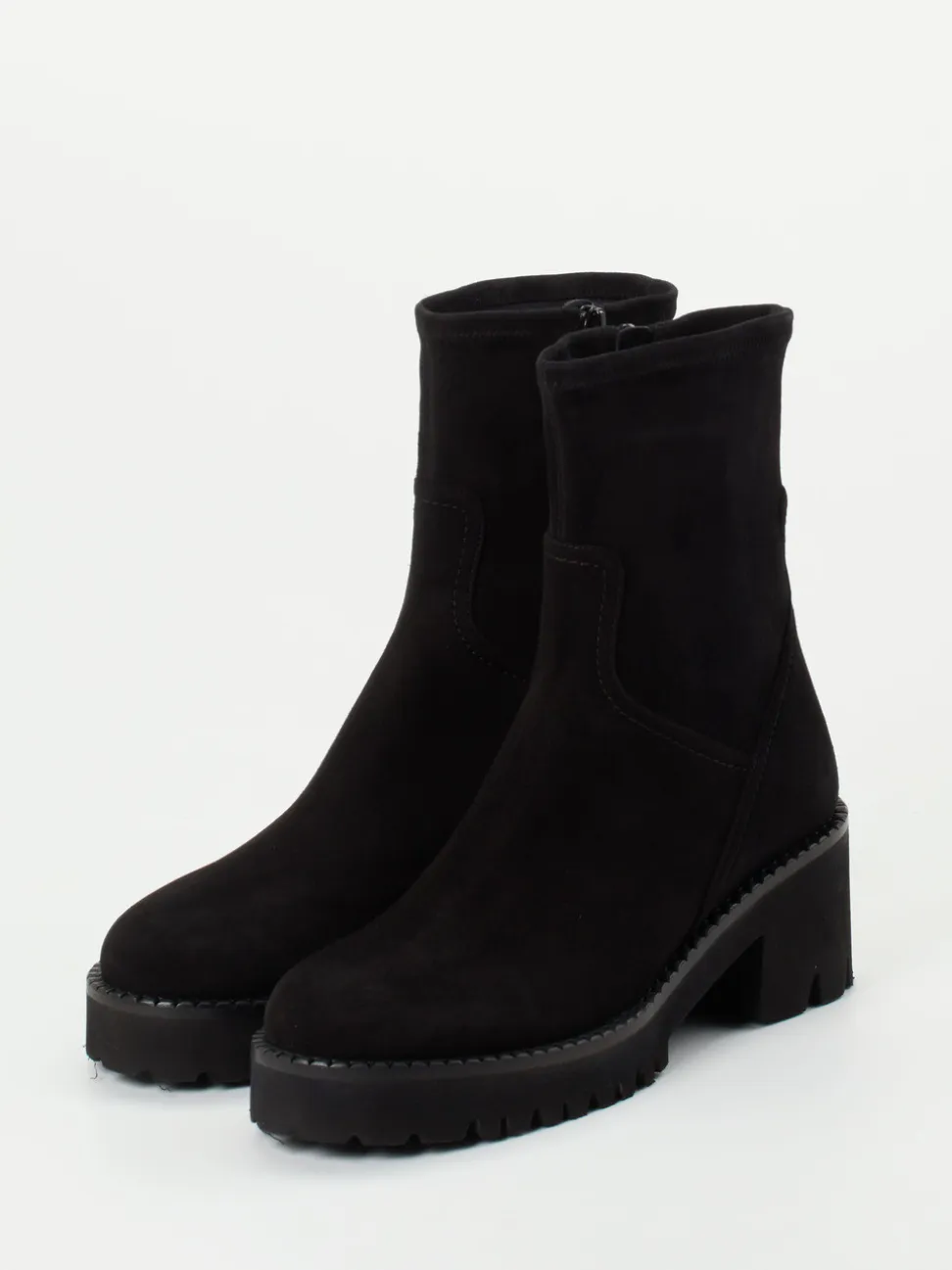 Truman's – Stiefeletten aus Veloursleder schwarz