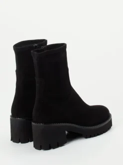 Truman's – Stiefeletten aus Veloursleder schwarz