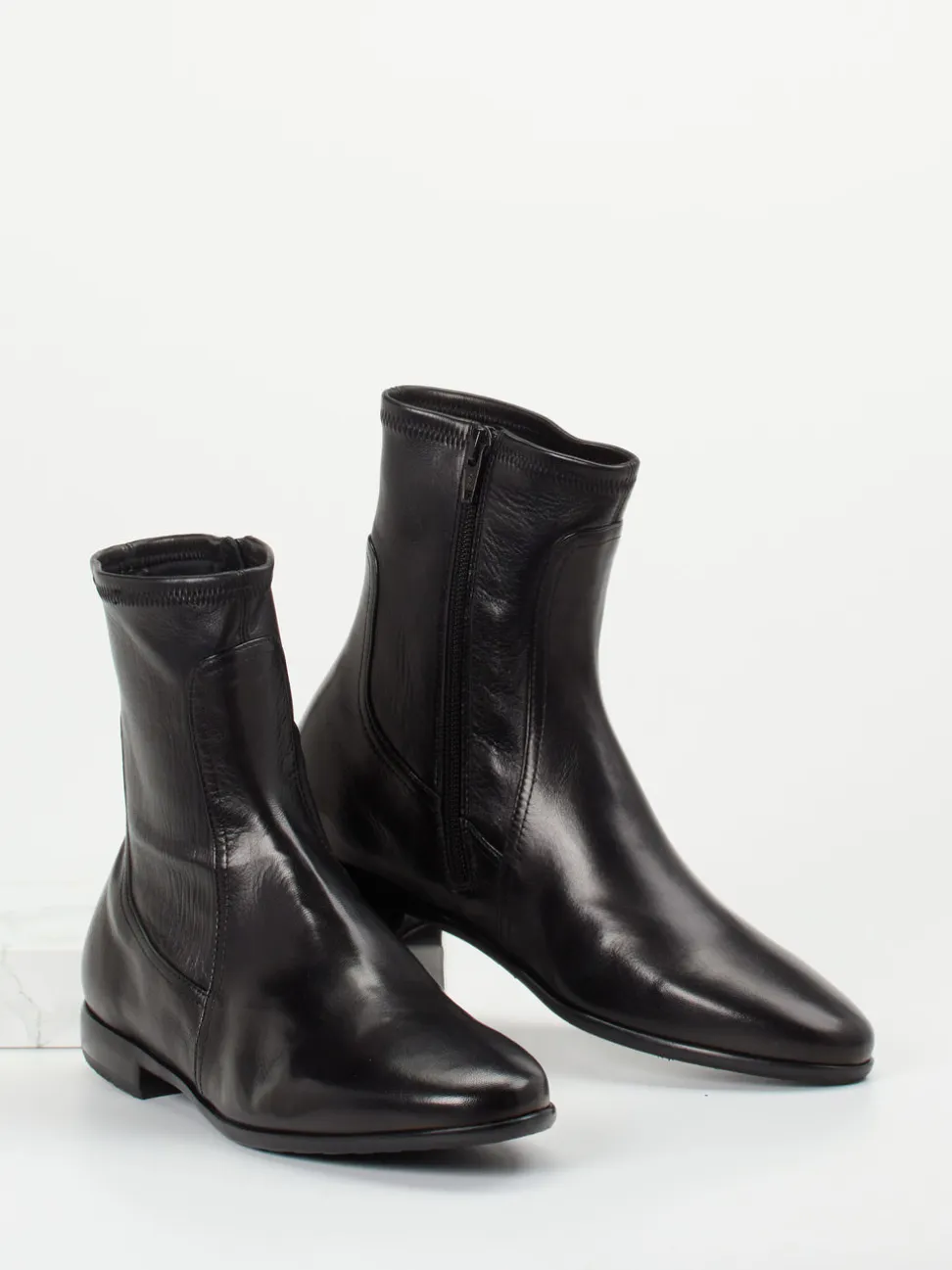 Truman's – Stiefeletten aus Stretchleder schwarz
