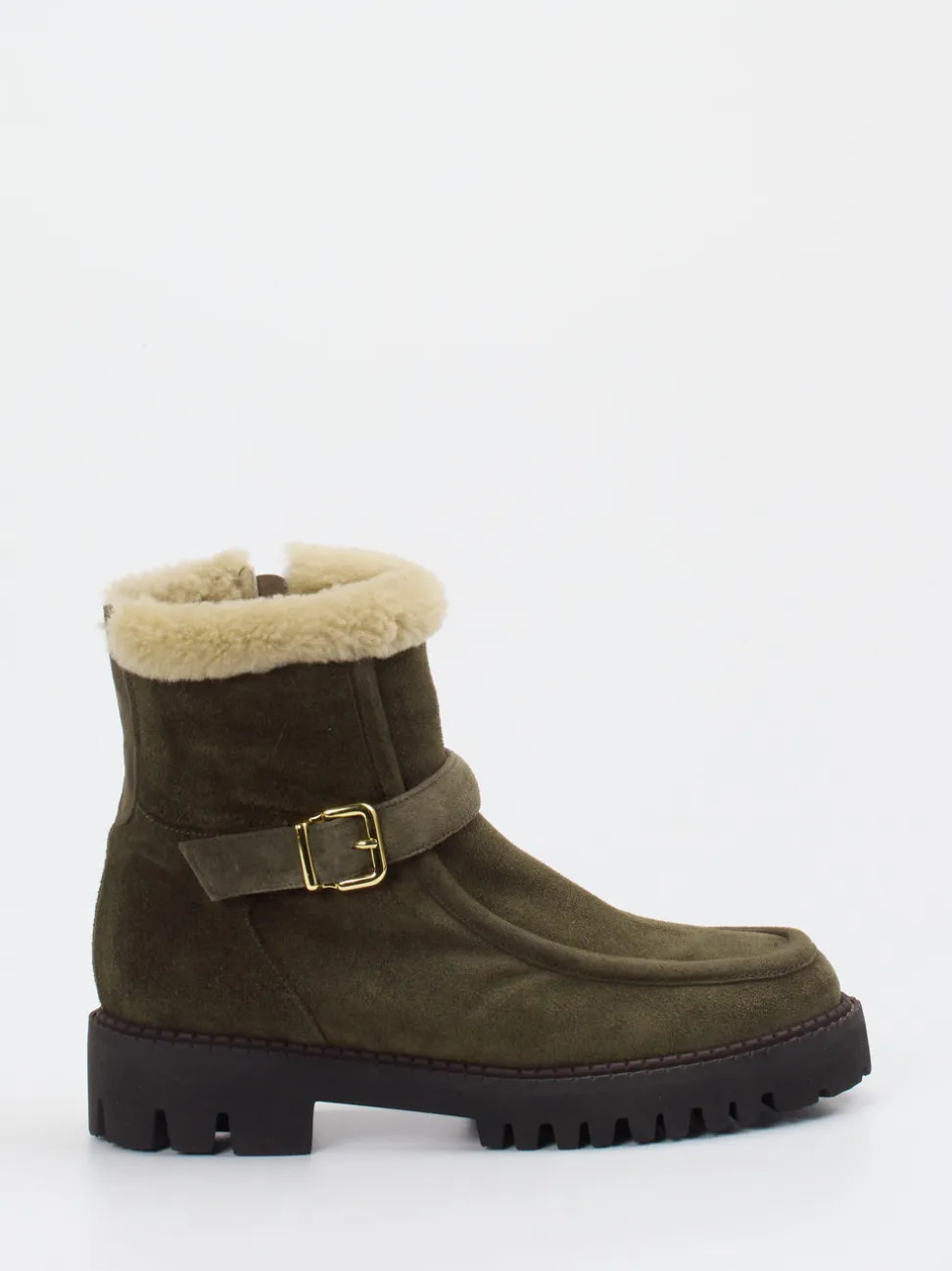 Truman's – Stiefeletten aus Veloursleder olivgrün