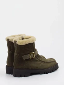 Truman's – Stiefeletten aus Veloursleder olivgrün