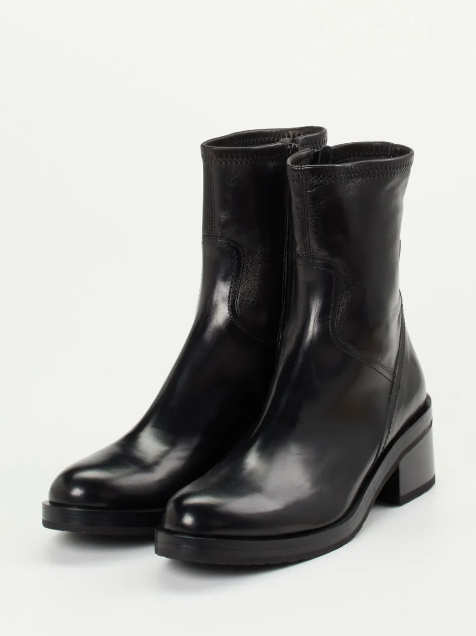 Truman's – Stiefeletten aus Kalbleder schwarz glänzend