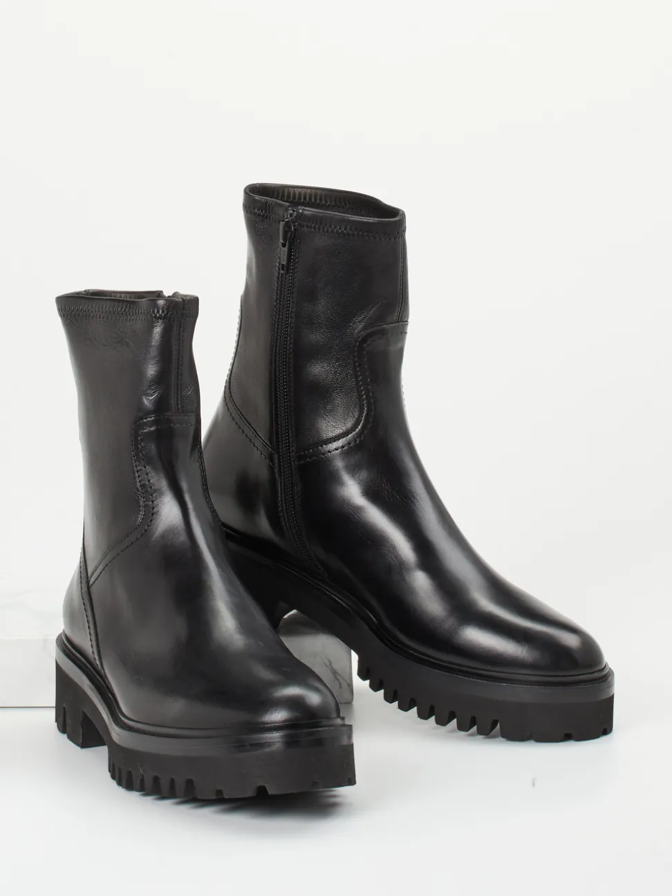 Truman's – Stiefeletten aus Kalbleder schwarz