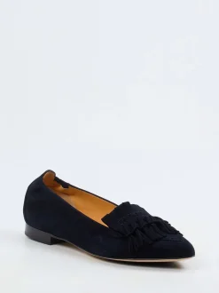 Truman's – Tassel Loafer aus Veloursleder Blau