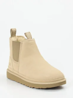 UGG – Chelsea Boots aus Veloursleder sandbeige