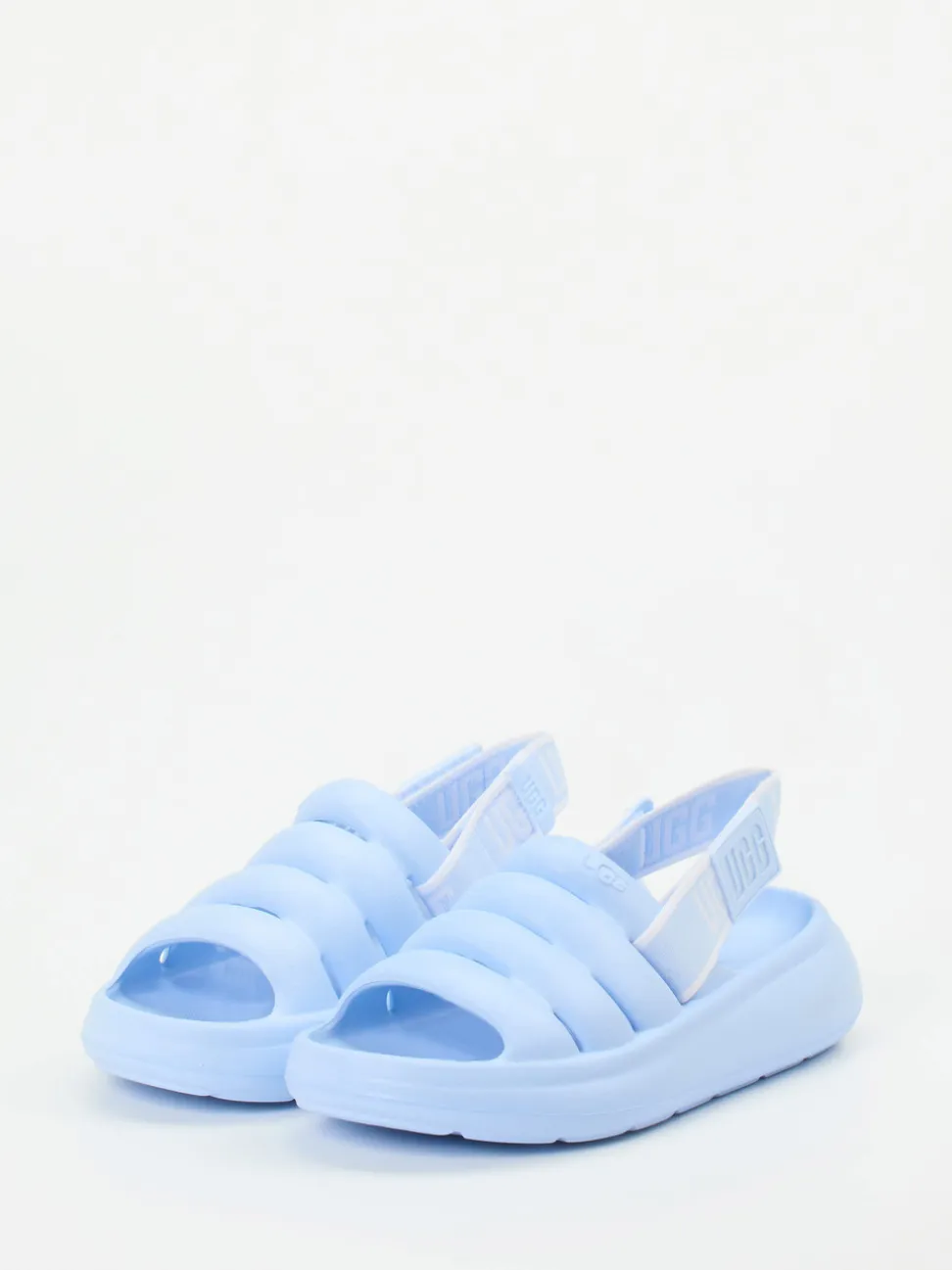 UGG – Chunky Sandalen aus Gummi in Hellblau