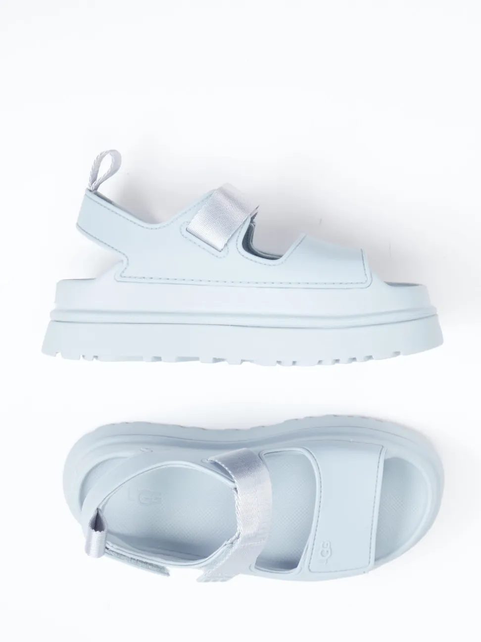 UGG – Chunky-Sandale aus Gummi in Hellblau