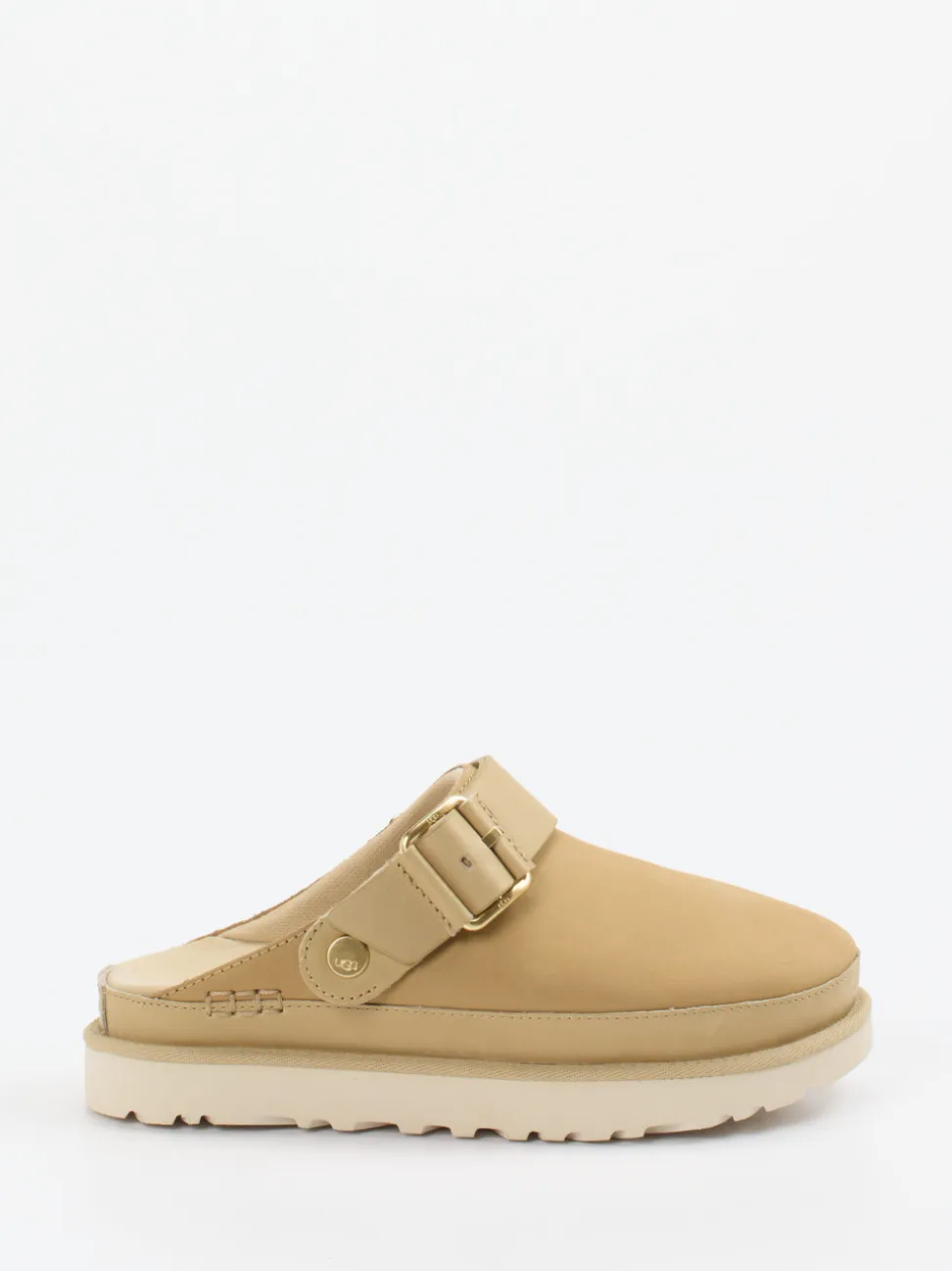 UGG – Clogs aus Nubukleder in Sandbeige