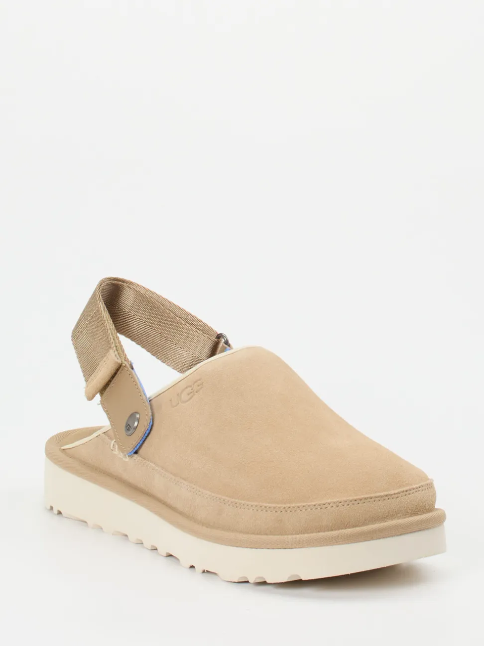 UGG – Clogs aus Veloursleder in Sandbeige