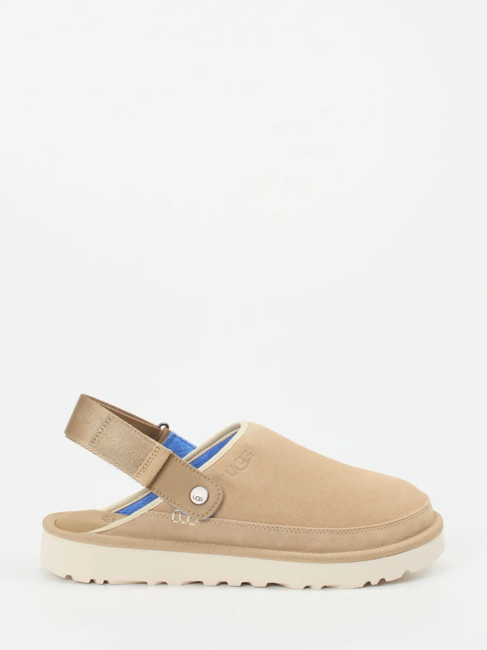 UGG – Clogs aus Veloursleder in Sandbeige