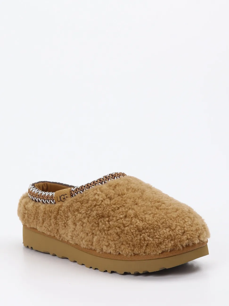 UGG – Fell-Pantoletten aus Lammfell karamellbraun