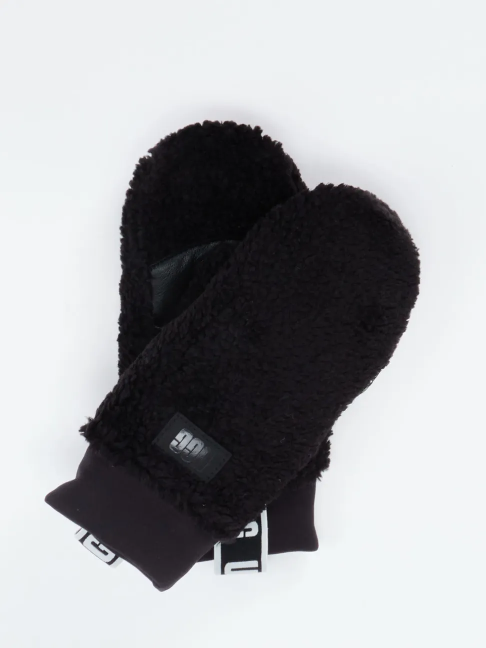 UGG – Fäustlinge aus Textil in Schwarz