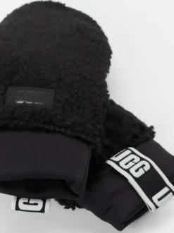 UGG – Fäustlinge aus Textil in Schwarz
