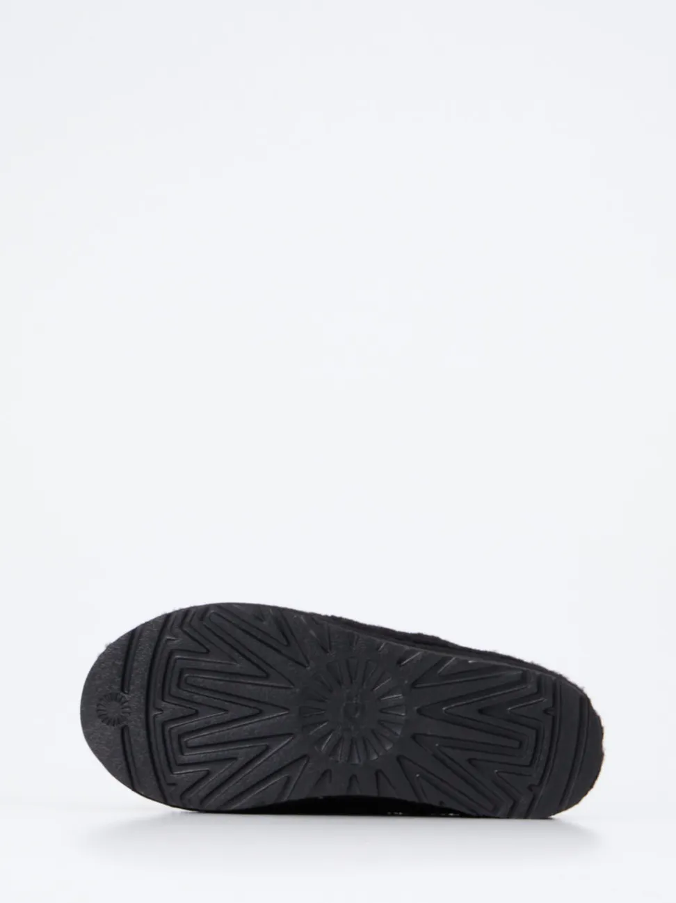 UGG – Hausschuh aus Fell in Schwarz mit Bouclé