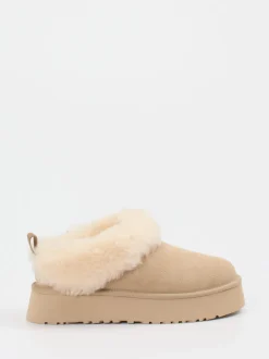 UGG – Hausschuh aus Veloursleder mit Lammfell