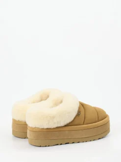 UGG – Hausschuh aus Veloursleder mit Lammfellfutter