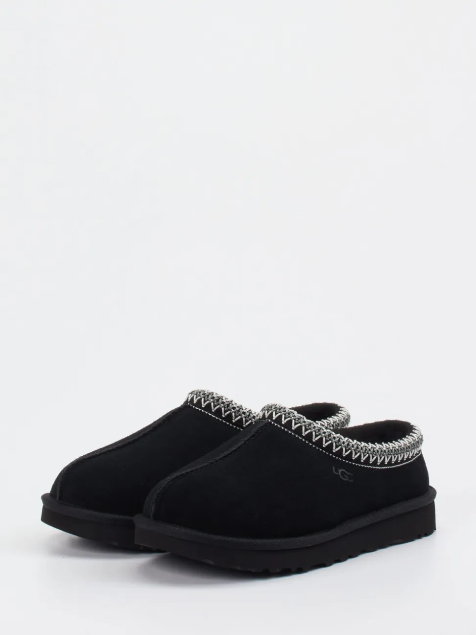 UGG – Hausschuh aus Veloursleder schwarz