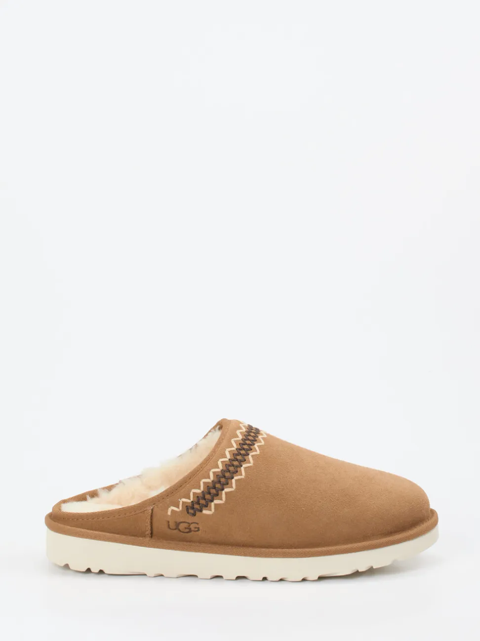 UGG – Hausschuh aus Veloursleder cognacbraun