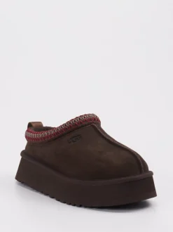 UGG – Hausschuh aus Veloursleder dunkelbraun
