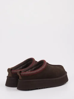 UGG – Hausschuh aus Veloursleder dunkelbraun