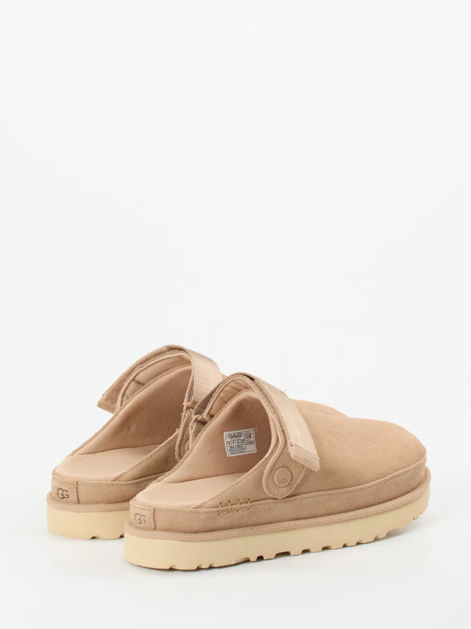 UGG – Hausschuh-Clog aus Veloursleder beigebraun