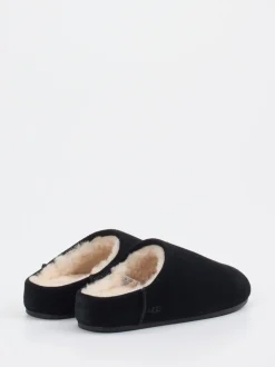 UGG – Hausschuhe aus Veloursleder mit Lammfell
