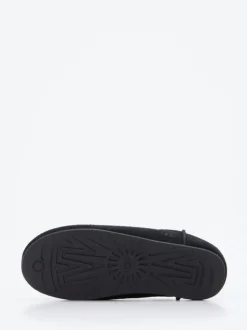 UGG – Hausschuhe aus Veloursleder mit Lammfell