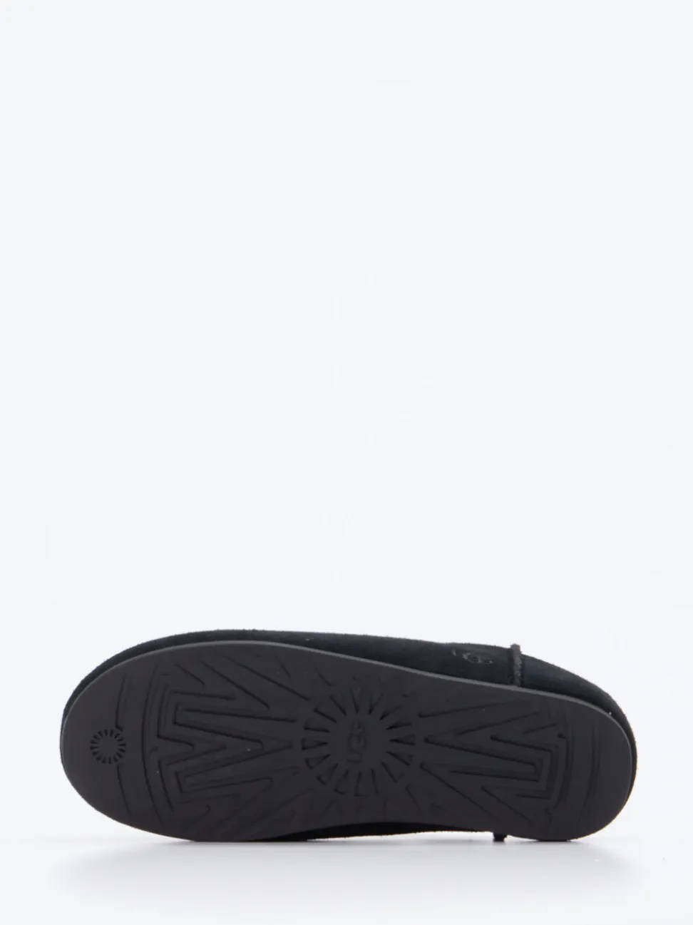 UGG – Hausschuhe aus Veloursleder mit Lammfell