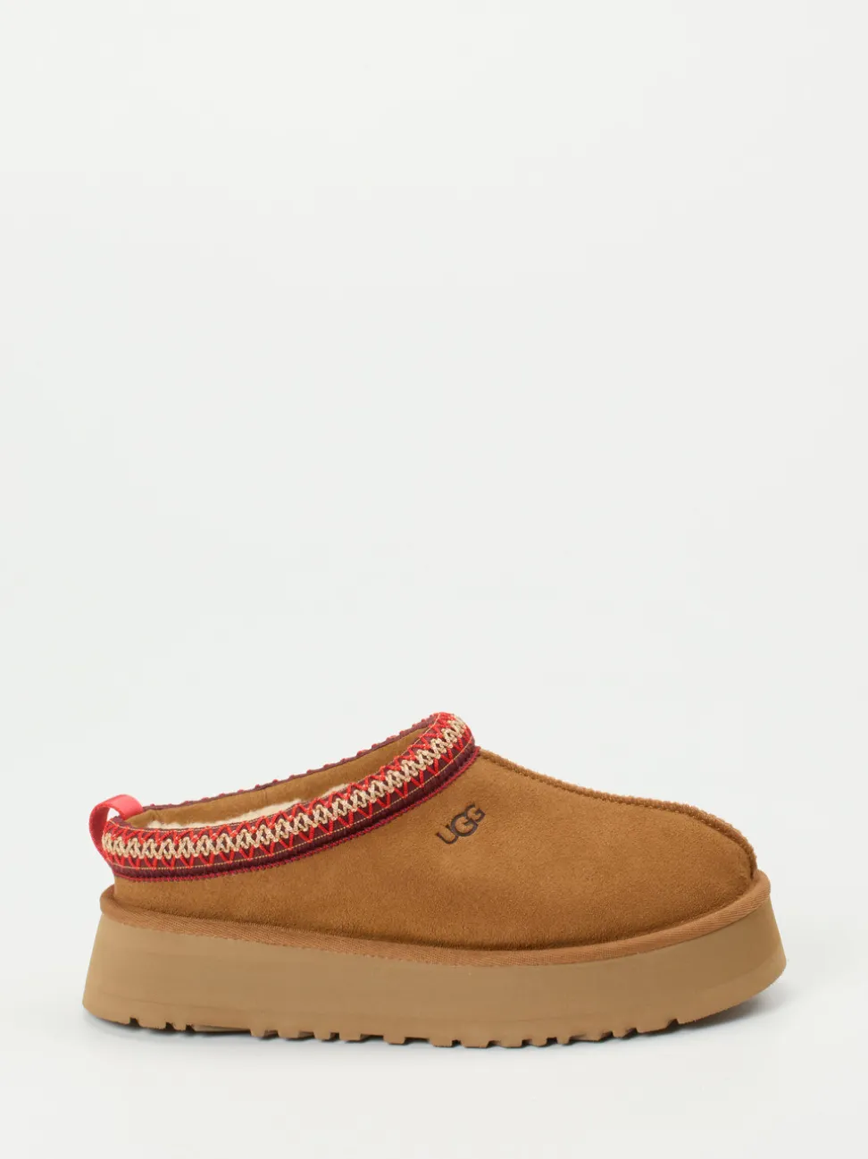 UGG – Hausschuhe aus Veloursleder cognacbraun