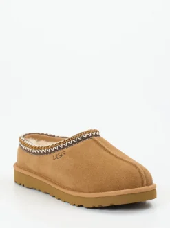 UGG – Hausschuhe aus Veloursleder karamellbraun