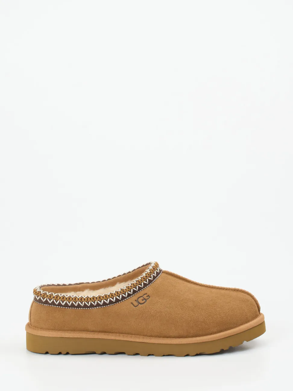 UGG – Hausschuhe aus Veloursleder karamellbraun