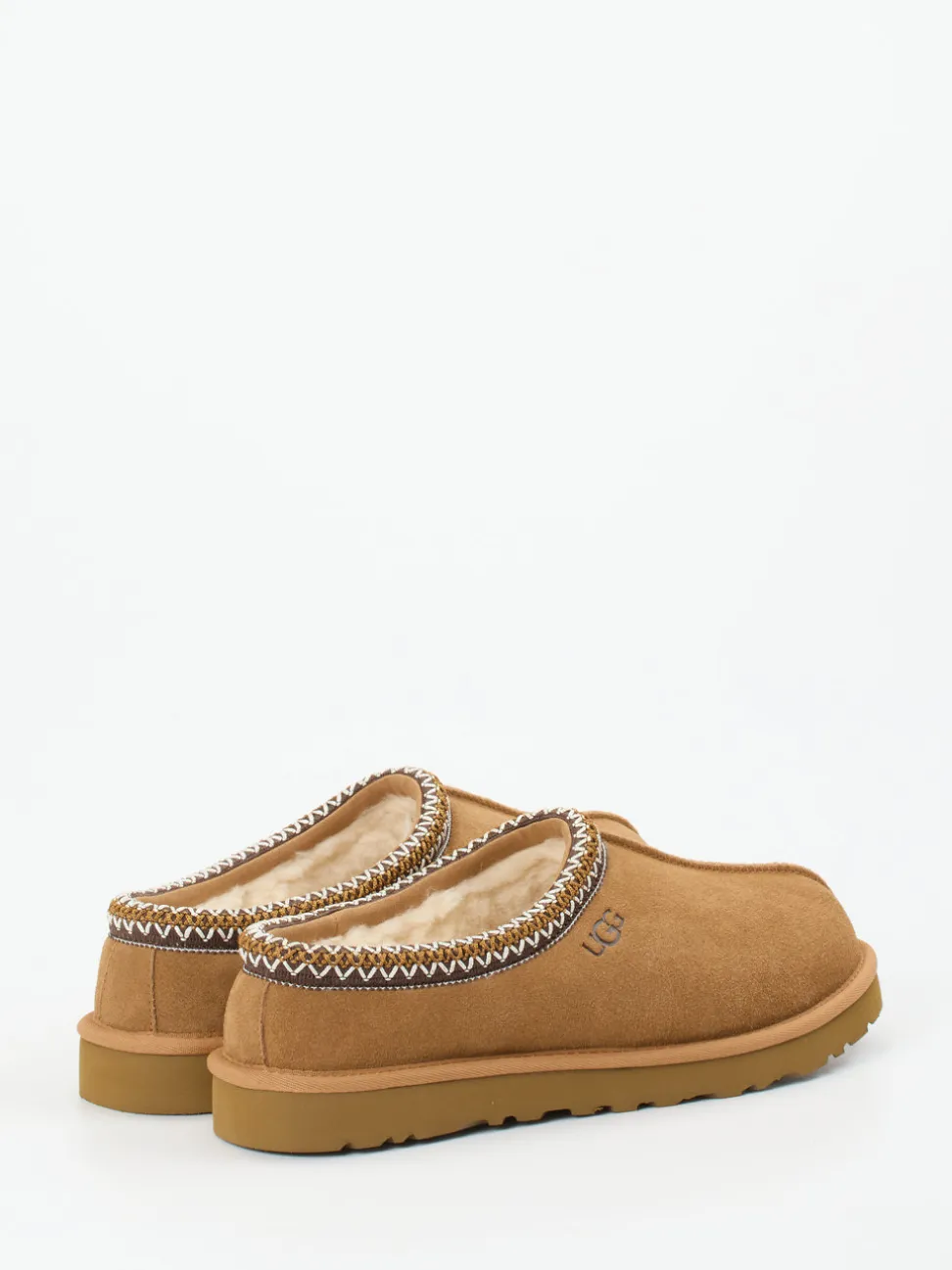 UGG – Hausschuhe aus Veloursleder karamellbraun