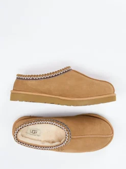 UGG – Hausschuhe aus Veloursleder karamellbraun