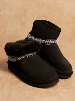 UGG – Hausschuh-Slipper aus Veloursleder schwarz
