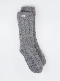 UGG – Haussocken aus Textil mit Zopfmuster