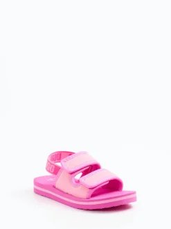 UGG – Klettsandalen aus Textil in Neonpink