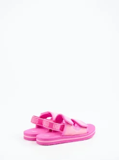 UGG – Klettsandalen aus Textil in Neonpink