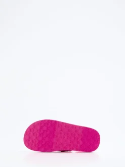 UGG – Klettsandalen aus Textil in Neonpink