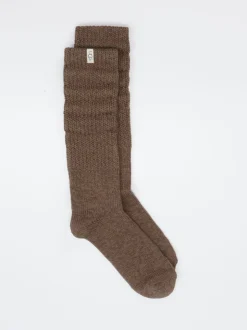 UGG – Kniehohe Socken aus Baumwolle mittelbraun
