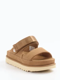 UGG – Komfort-Sandale aus Nubukleder camelbraun