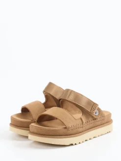 UGG – Komfort-Sandale aus Nubukleder camelbraun