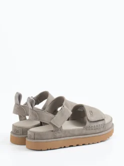 UGG – Komfortsandalen aus Nubukleder steingrau