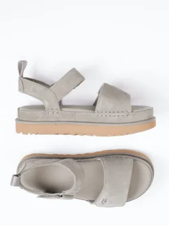 UGG – Komfortsandalen aus Nubukleder steingrau