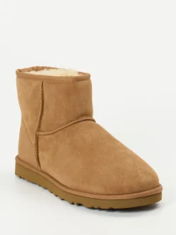UGG – Lammfell-Boots aus Veloursleder karamellbraun