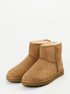 UGG – Lammfell-Boots aus Veloursleder karamellbraun