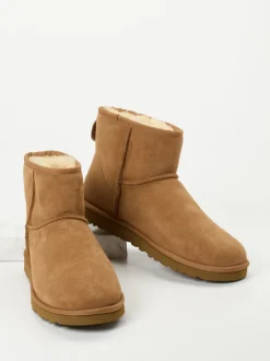 UGG – Lammfell-Boots aus Veloursleder karamellbraun