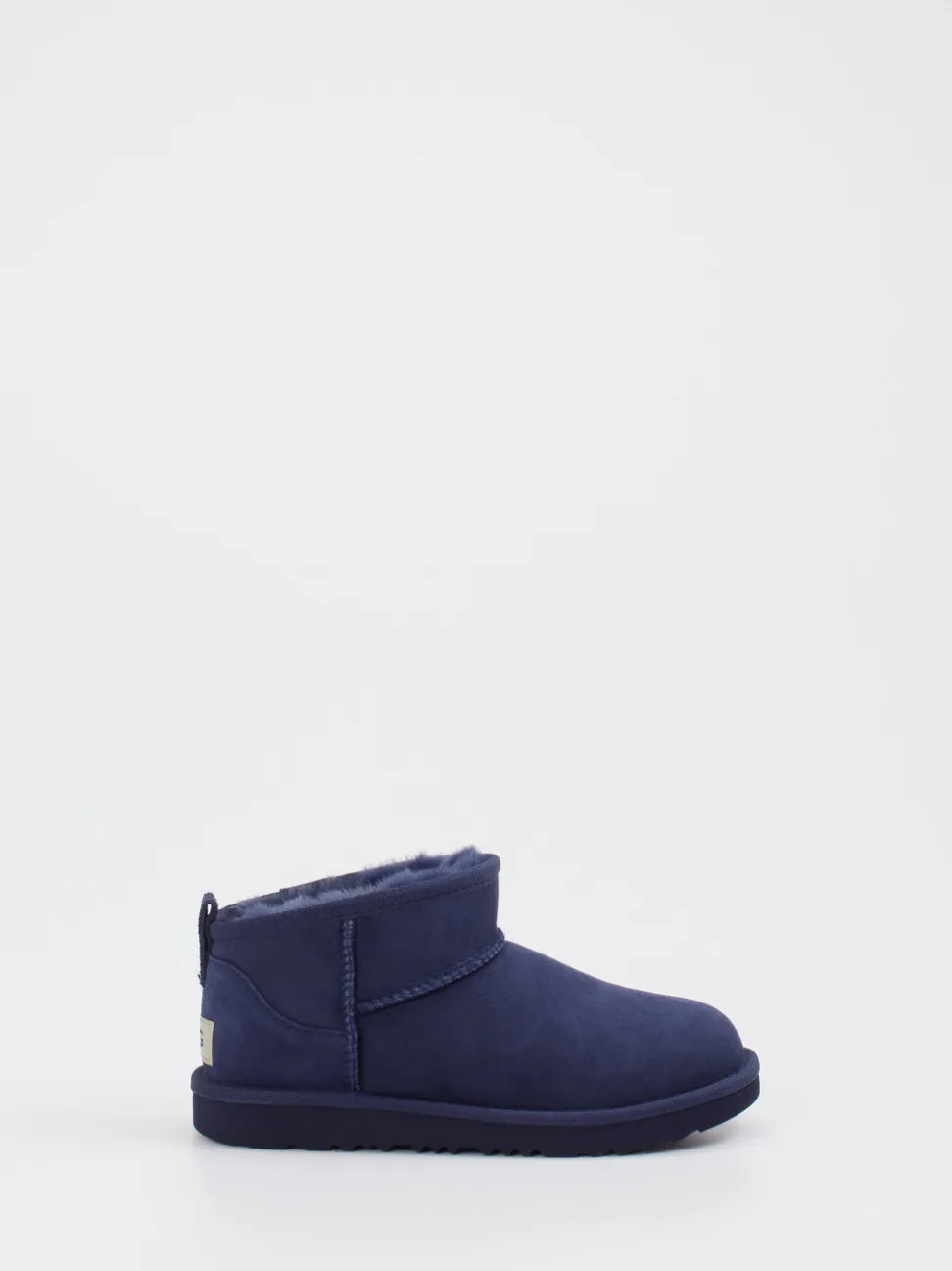 UGG – Lammfell-Boots aus Veloursleder dunkelblau