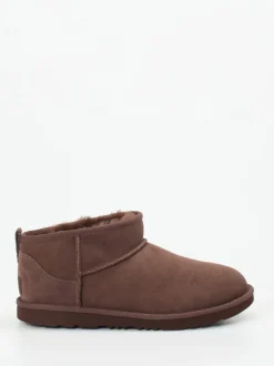 UGG – Lammfell-Boots aus Veloursleder schokobraun